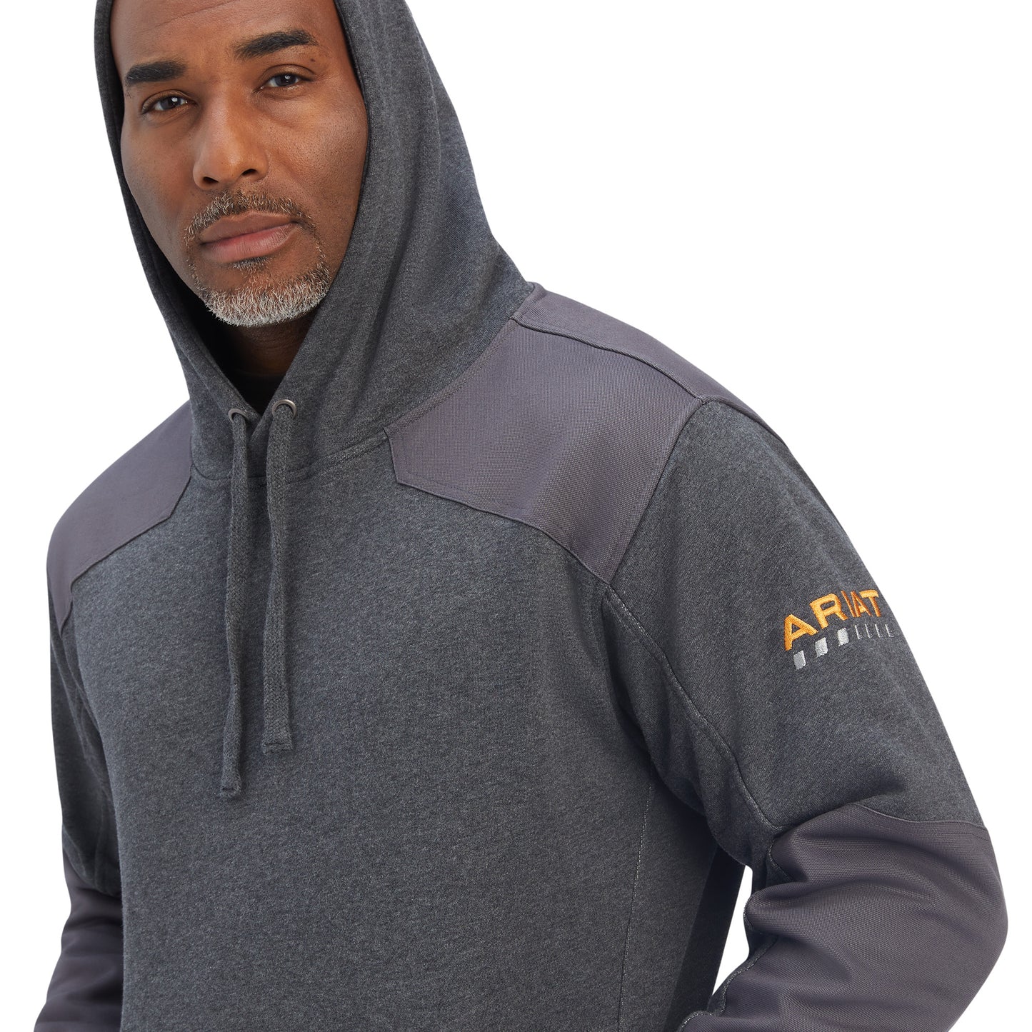 Ariat® Men's Rebar Workman DuraCanvas Charcoal Heather Hoodie 10041499