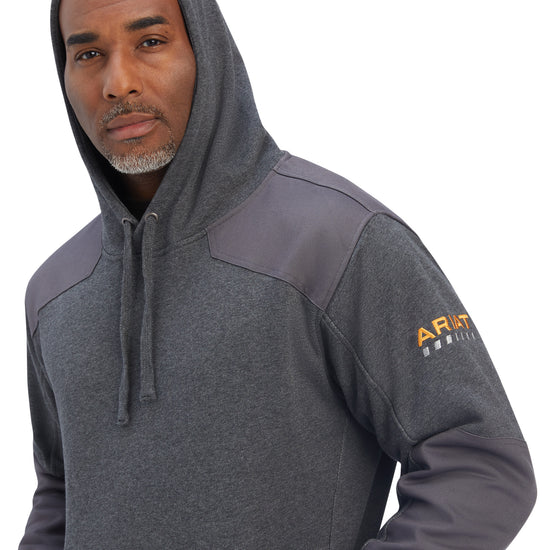 Ariat® Men's Rebar Workman DuraCanvas Charcoal Heather Hoodie 10041499