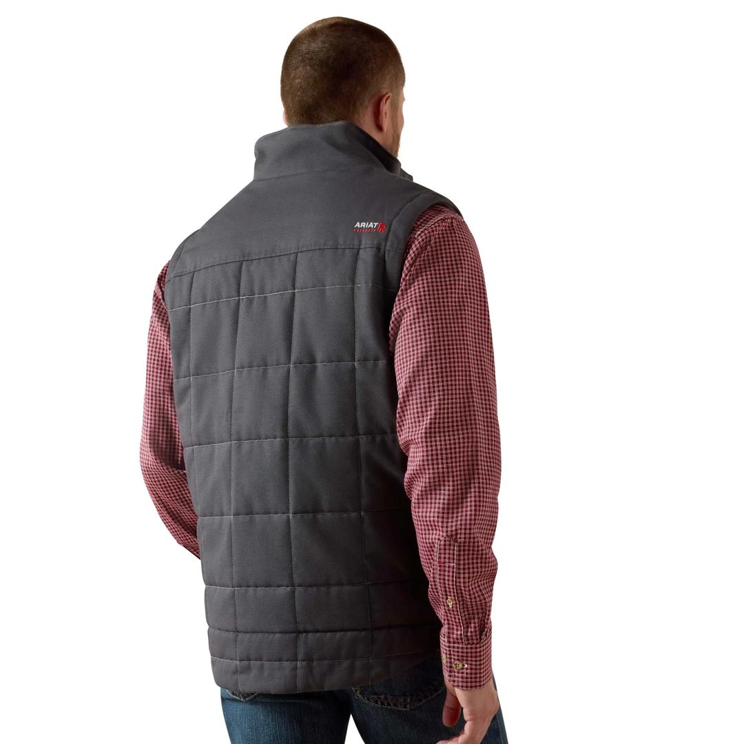 Ariat Men's FR Crius Iron Grey Insulated Vest 10041623 back