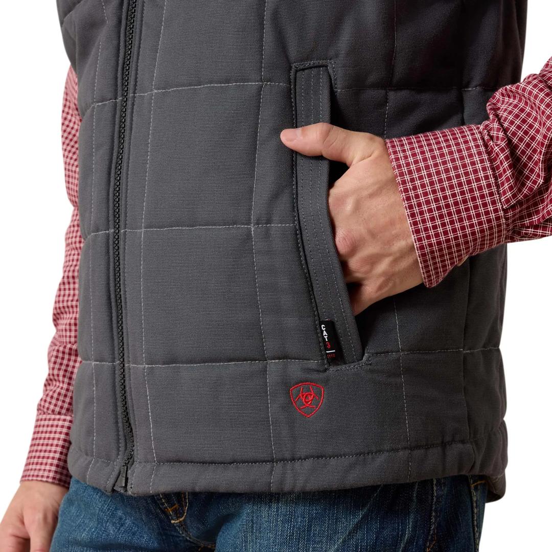 Ariat Men's FR Crius Iron Grey Insulated Vest 10041623 detail01