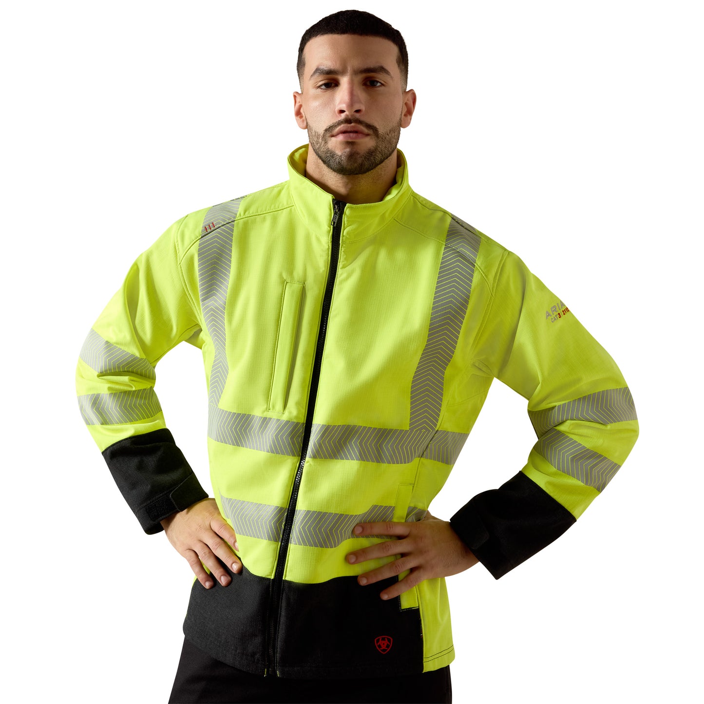 Ariat Men's FR Vernon Hi-Vis Yellow Softshell Jacket 10041789