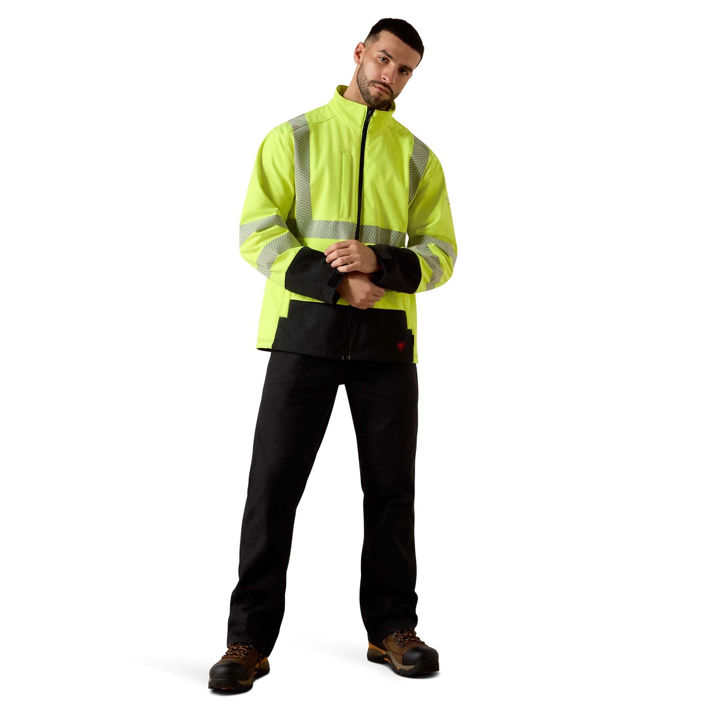 Ariat Men's FR Vernon Hi-Vis Yellow Softshell Jacket 10041789
