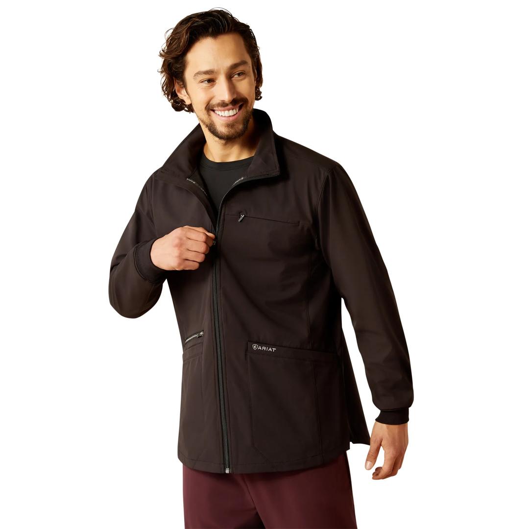 Ariat Men's Conrad Black Utility Scrub Jacket 10041884 front