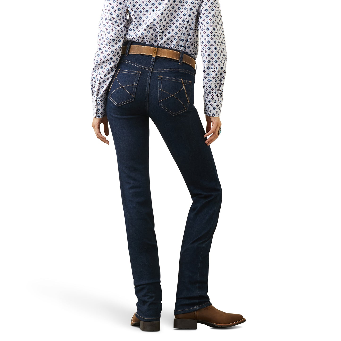 Ariat Ladies Rinse Blue R.E.A.L Ella Straight Leg Jean 10042224