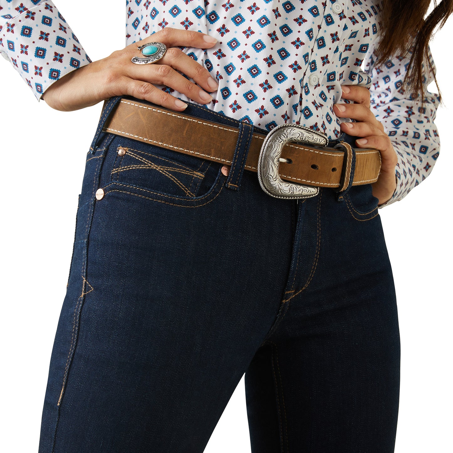 Ariat Ladies Rinse Blue R.E.A.L Ella Straight Leg Jean 10042224