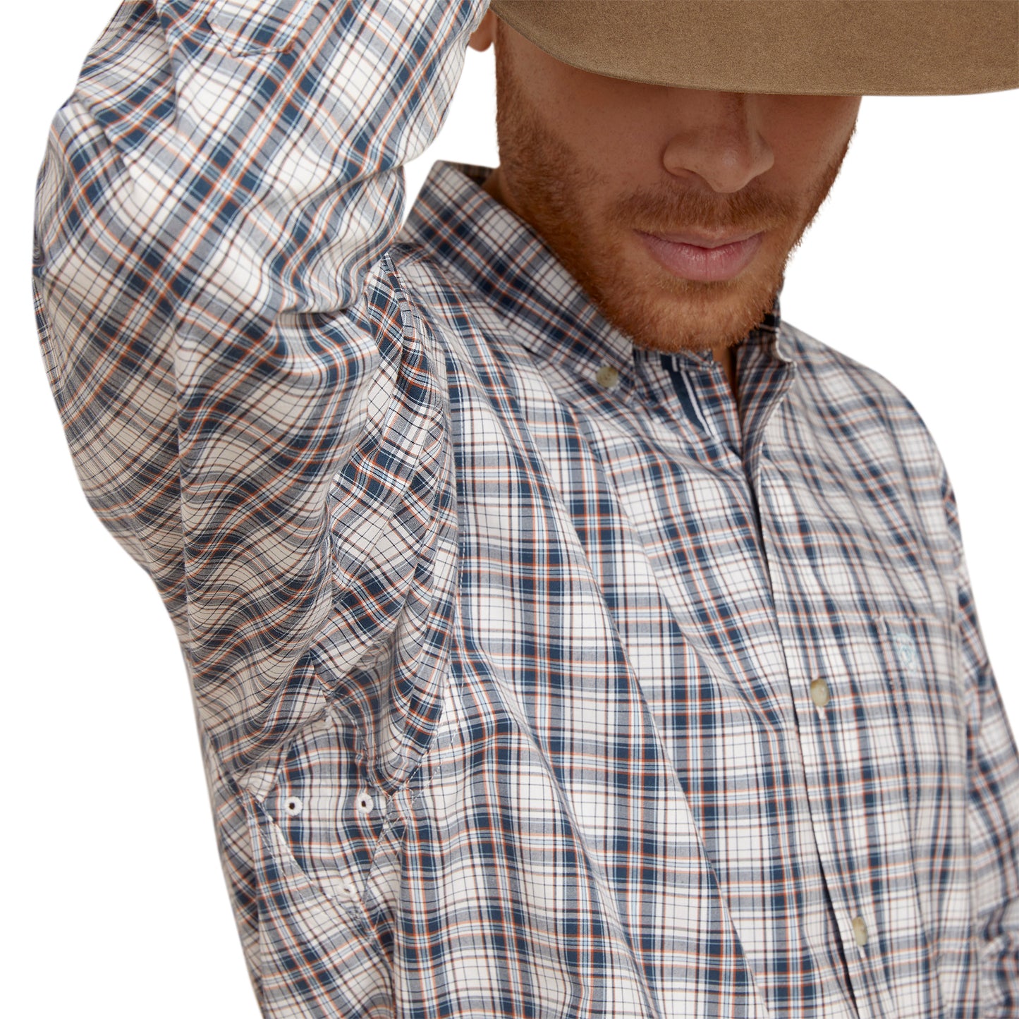 Ariat Men's Pro Series Gardon Classic Fit White Button Down Shirt 10046524