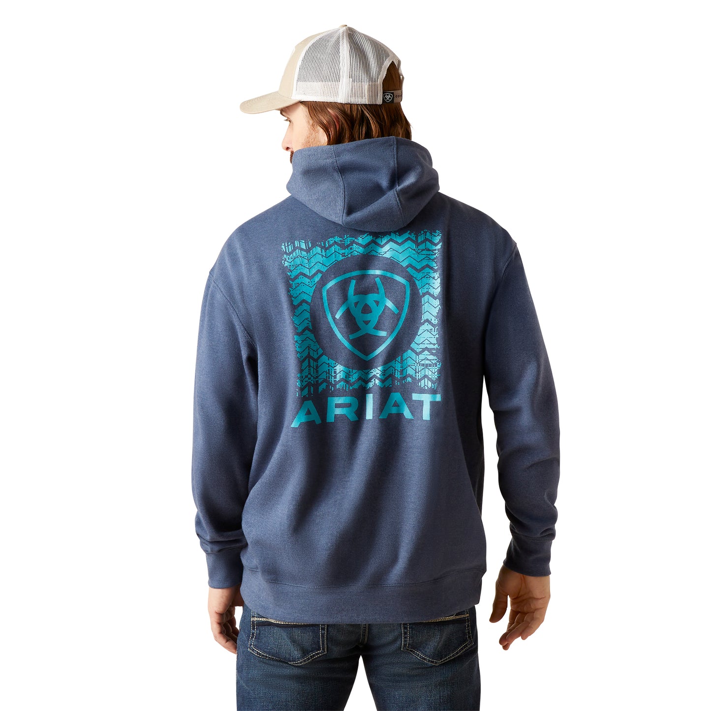 Ariat Men's V Waves Deep Space Blue Fleece Hoodie 10046627