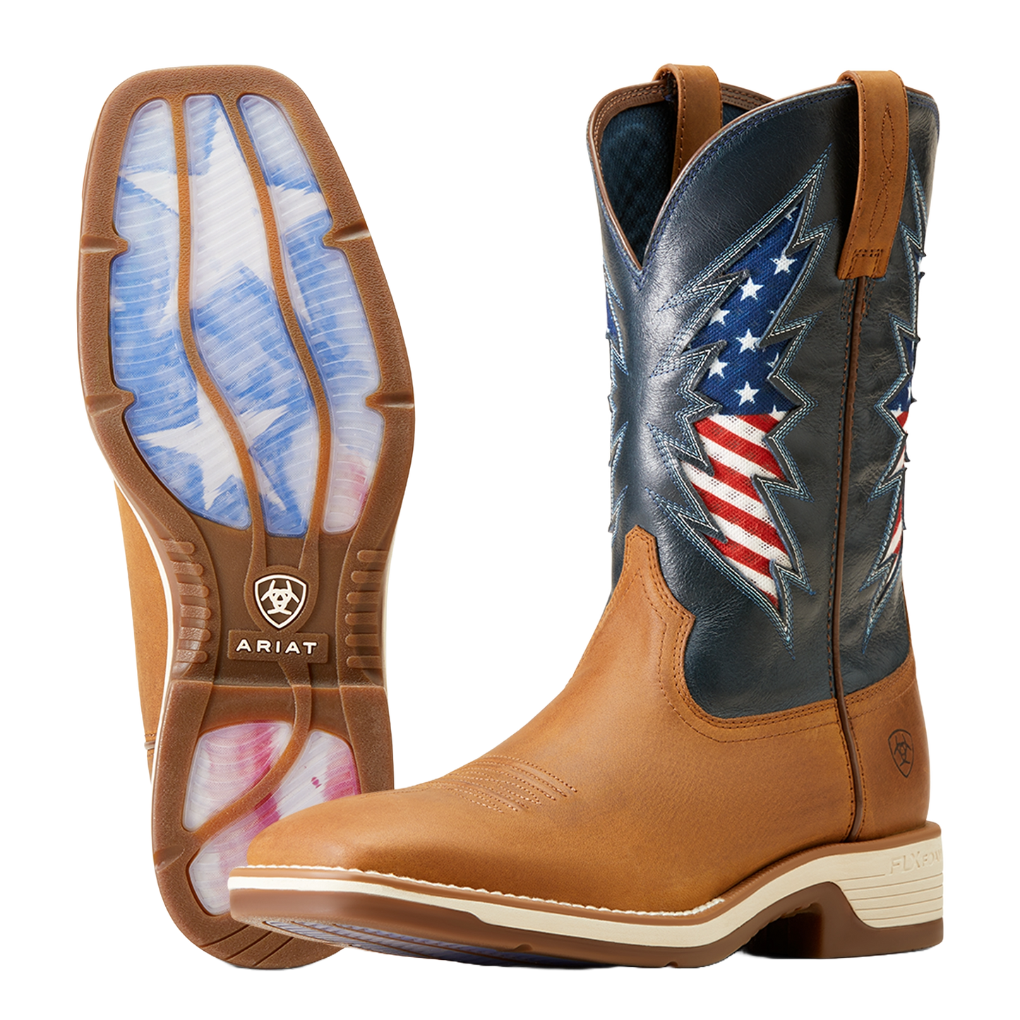 Ariat Men's Ridgeback VentTEK Georgia Clay Brown Western Boot 10046981