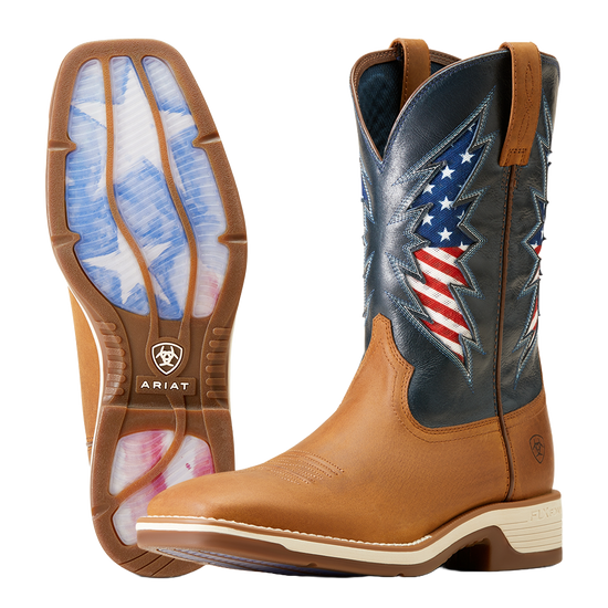 Ariat Men's Ridgeback VentTEK Georgia Clay Brown Western Boot 10046981