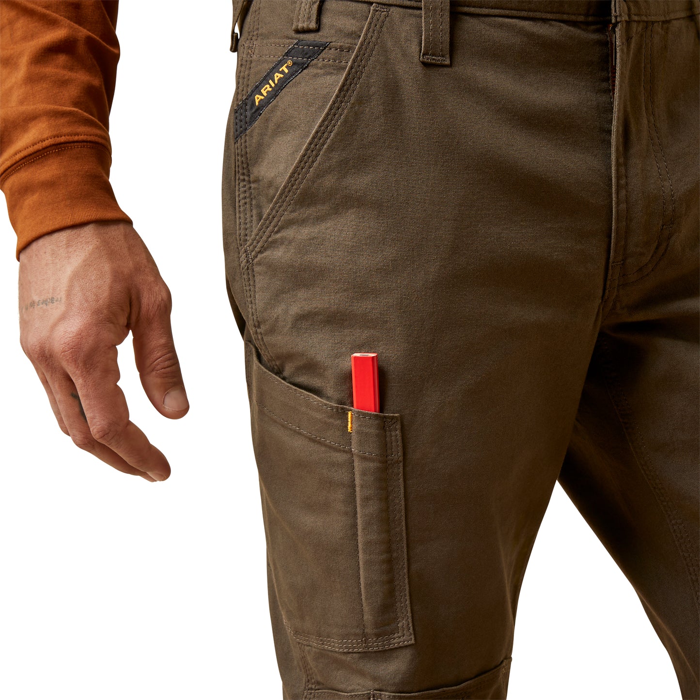 Ariat Men's Rebar M5 Made Tough Knee Guardian Straight Leg Jean 10045374