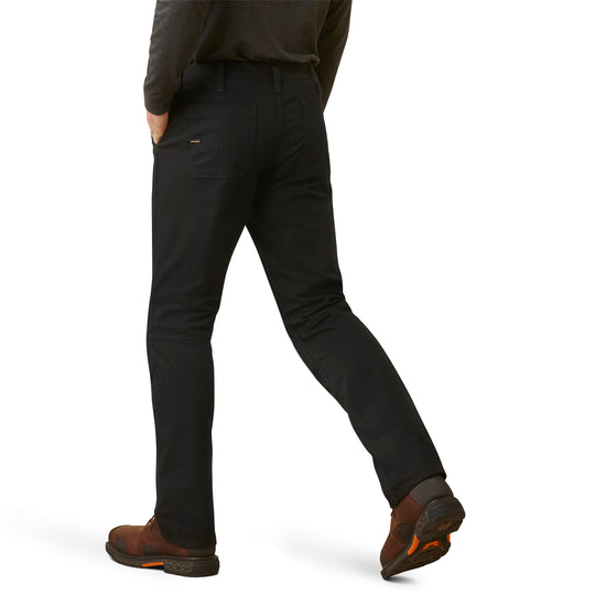 Ariat Men's Rebar M5 Made Tough Knee Guardian Black Straight Leg Pant 10045376