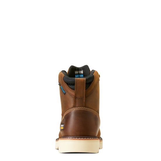 Ariat Men's  Rebar Lift 6" Waterproof Distressed Brown Work Boots 10046877