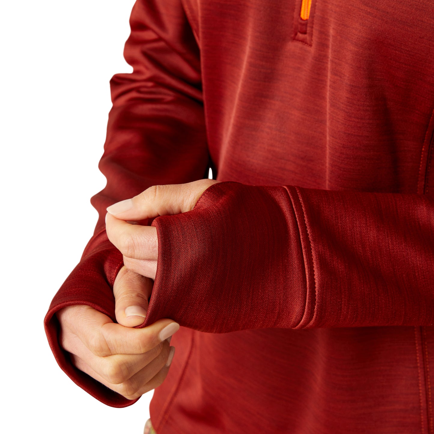 Ariat Ladies Tek Team 1/2 Fired Brick Zip Sweatshirt 10046706