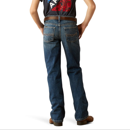 Ariat Youth Boy's B4 Relaxed Kelvin Dakota Wash Boot Cut Jeans 10053551