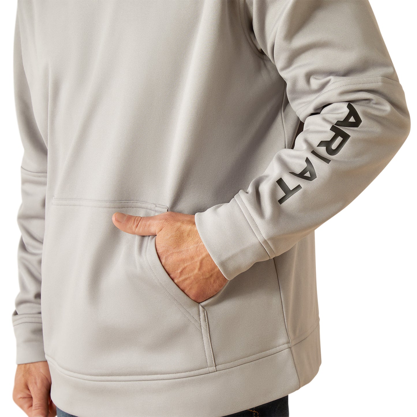 Ariat Men's Tex Fleece 2.0 Camo Pocket Grey Hoodie 10052021