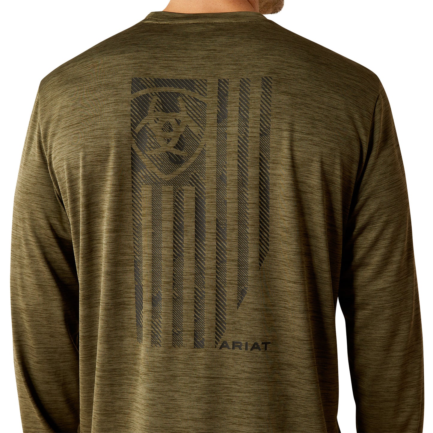 Ariat Men's Charger Camo Slice Brine Olive Heather T-Shirt 10052326