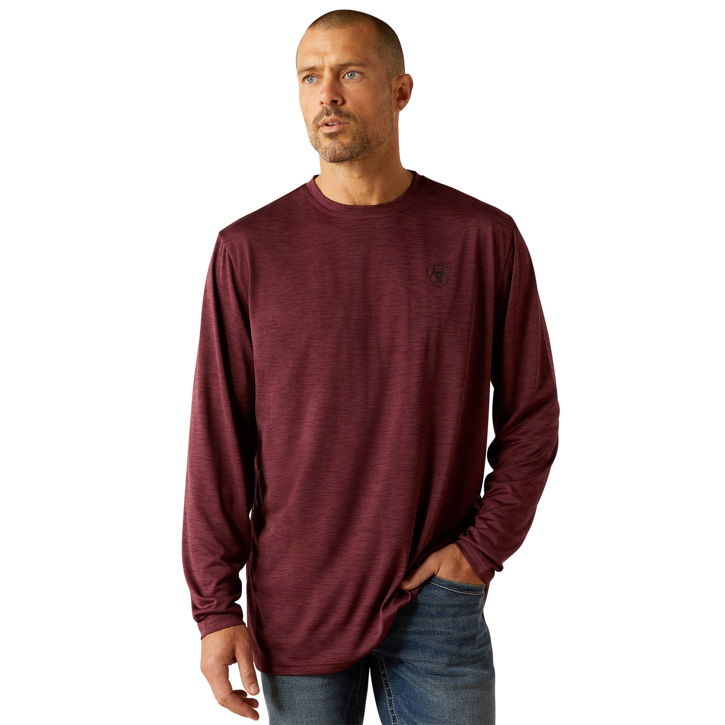 Ariat Men's Charger Breakthru Malbec Heather T-Shirt 10052465
