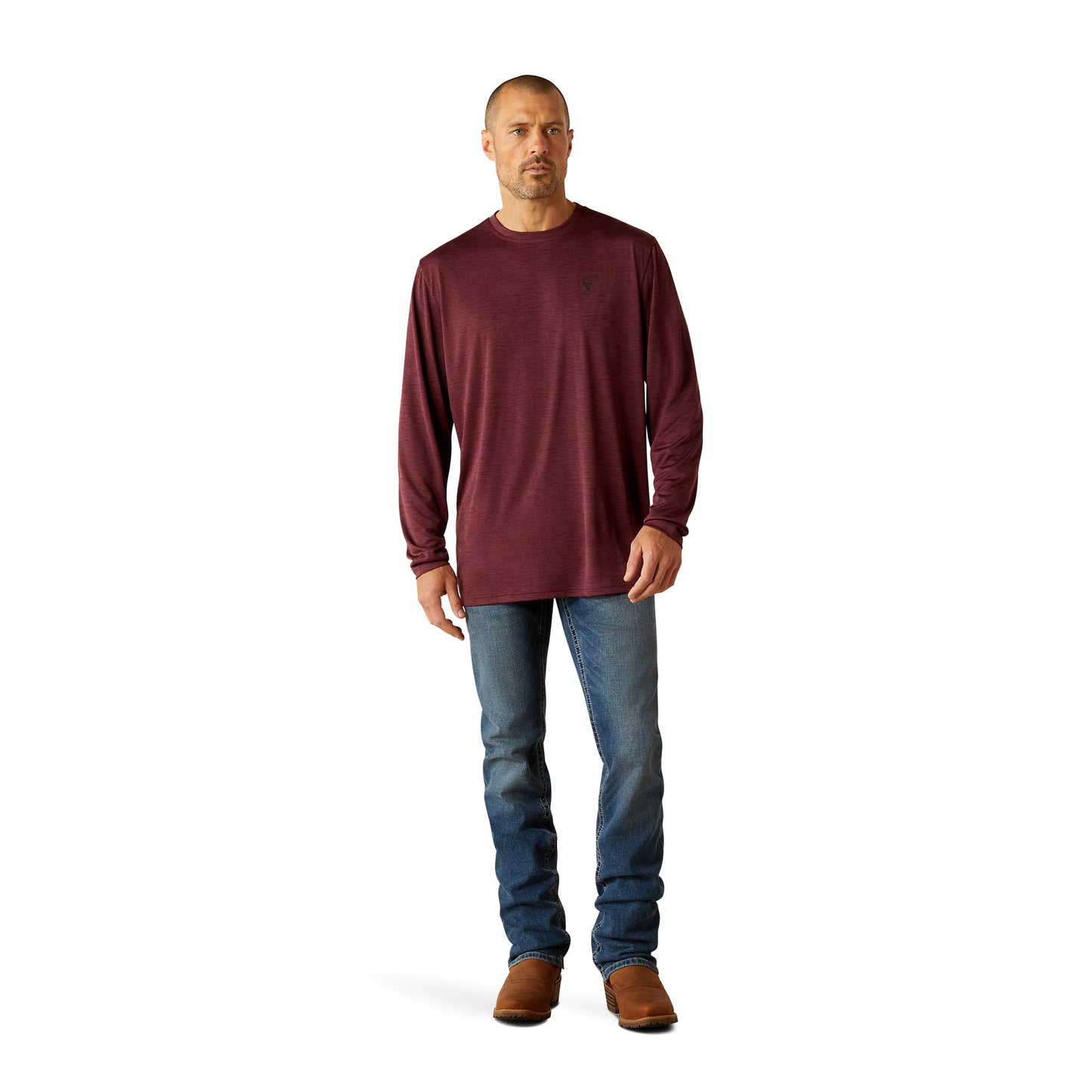 Ariat Men's Charger Breakthru Malbec Heather T-Shirt 10052465