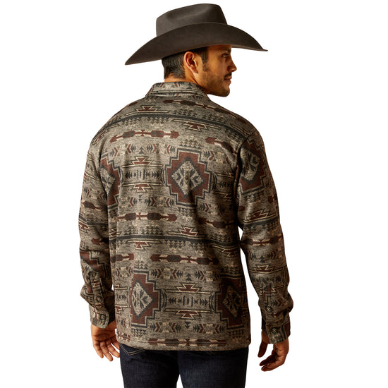 Ariat Men's Caldwell Brindle Brown Printed Shirt Jacket 10052781