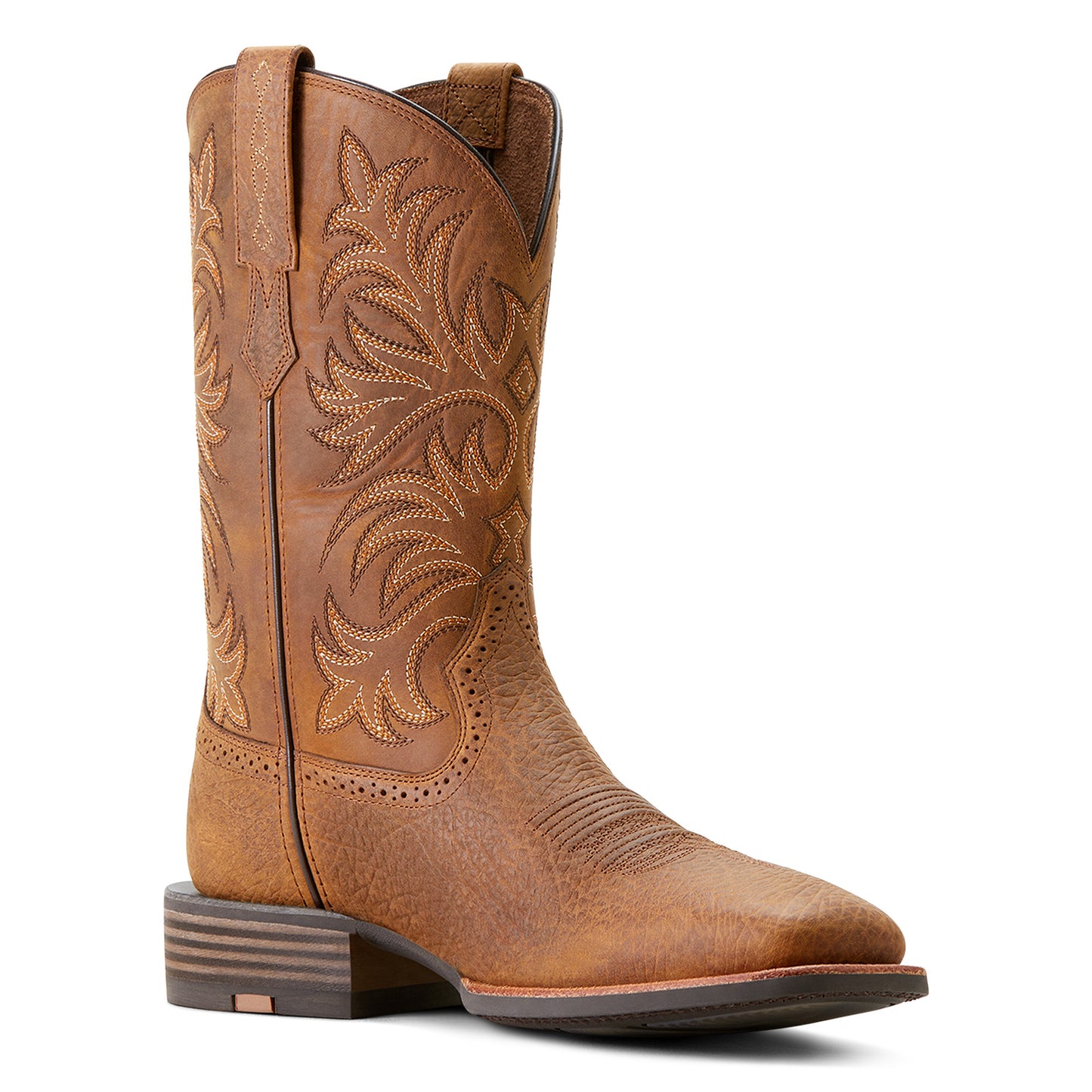 Ariat Men's Oakwood Earth Brown Leather Cowboy Boot 10053566