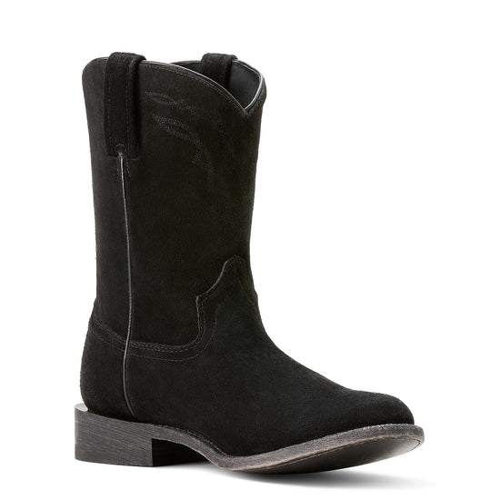 Ariat Men's Downtown Stonewashed Black Suede Western Boot 10053628