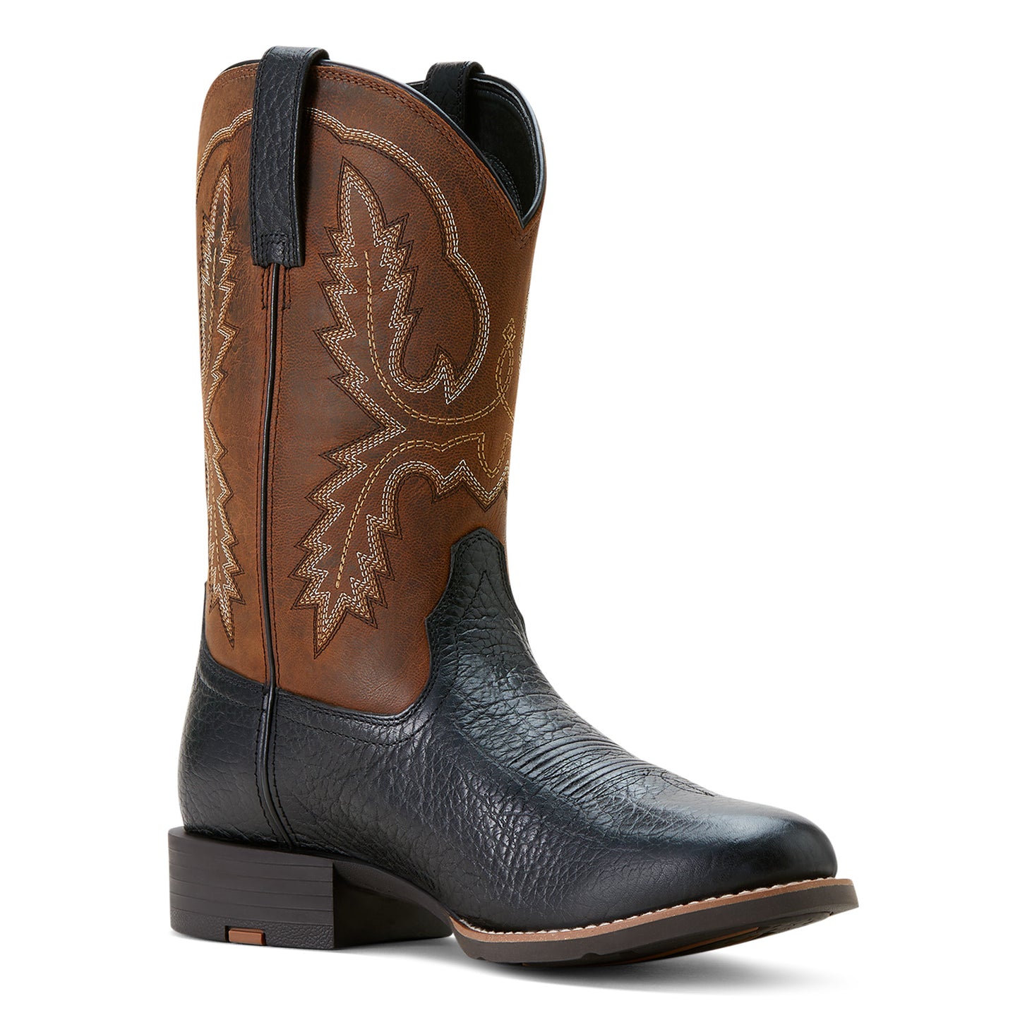 Ariat Men's Sport Stratten Black Adobe W Toe Cowboy Boot 10053659