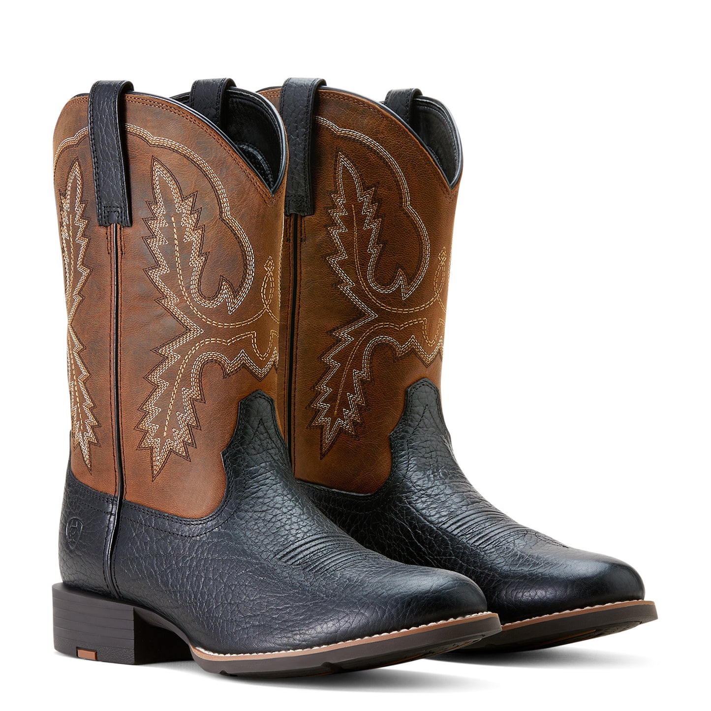 Ariat Men's Sport Stratten Black Adobe W Toe Cowboy Boot 10053659