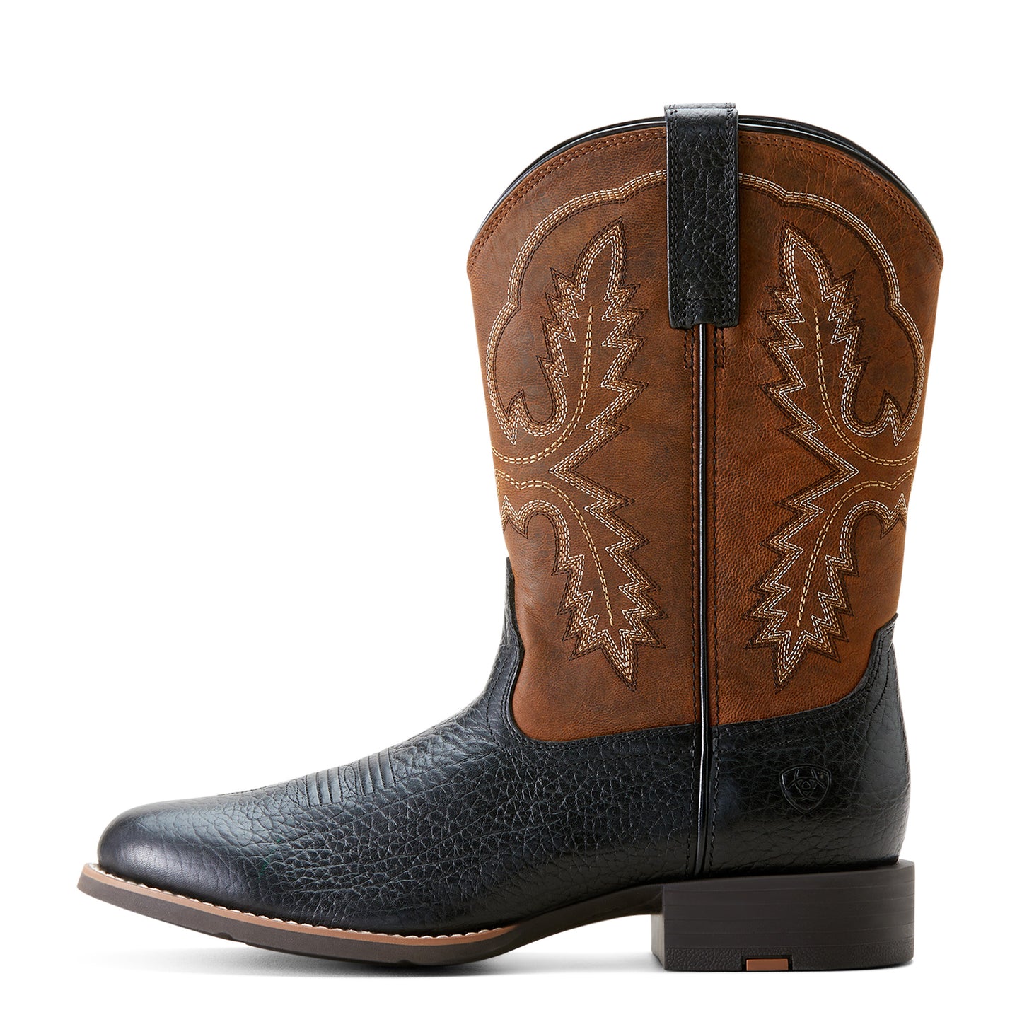 Ariat Men's Sport Stratten Black Adobe W Toe Cowboy Boot 10053659