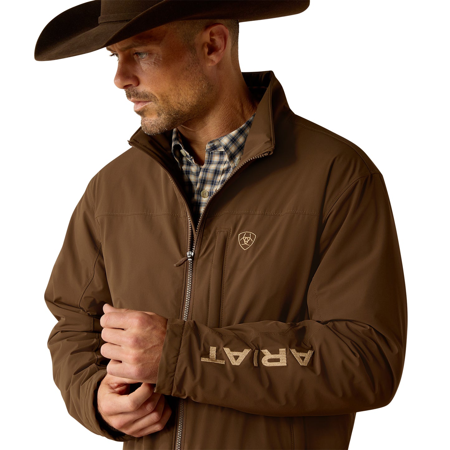 Ariat Men's Pioneer StretchShell Brown Jacket 10054173