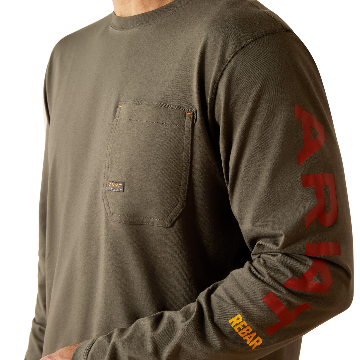 Ariat Men's Rebar Workman™ Graphic Beluga Grey Work T-Shirt 10052798