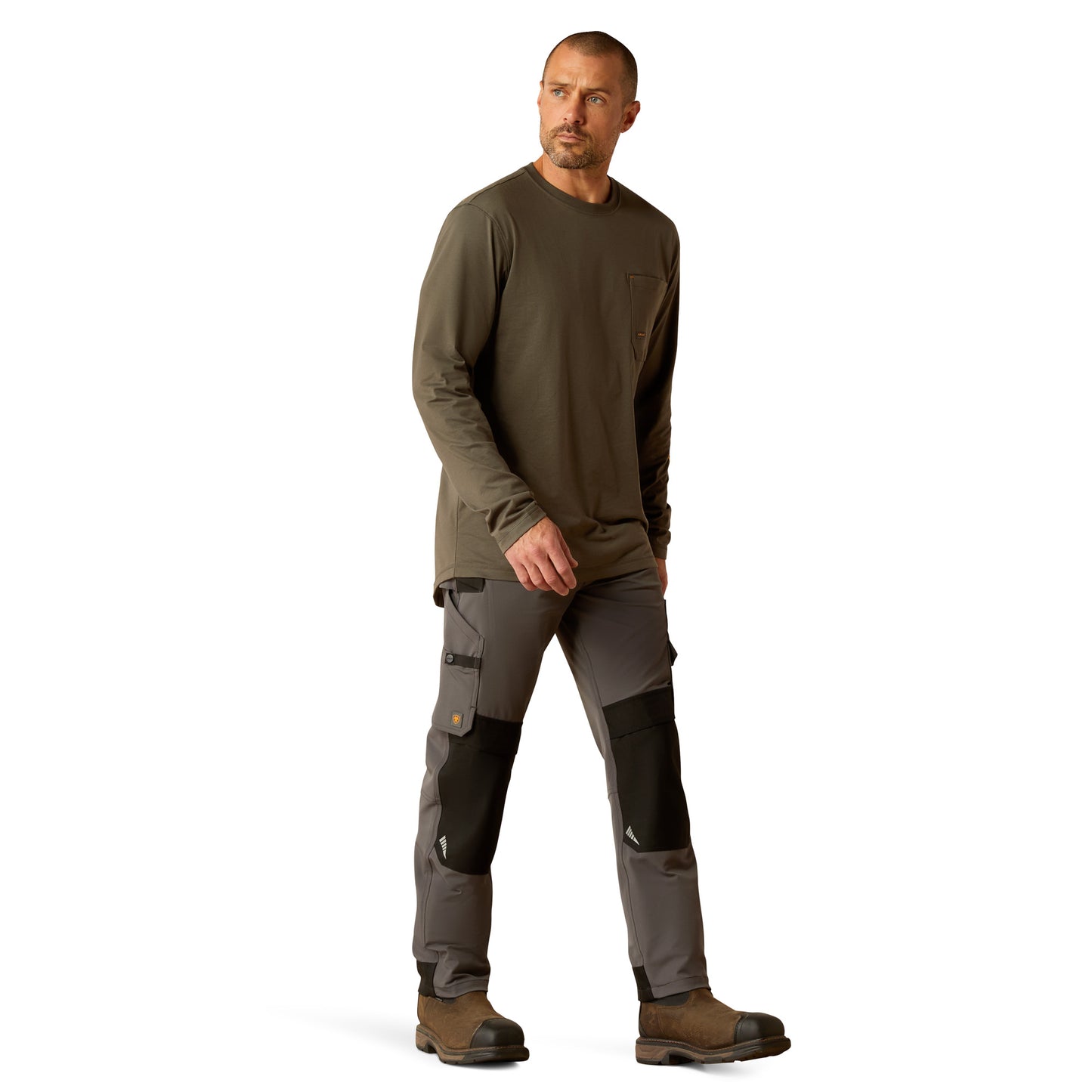 Ariat Men's Rebar Workman™ Graphic Beluga Grey Work T-Shirt 10052798