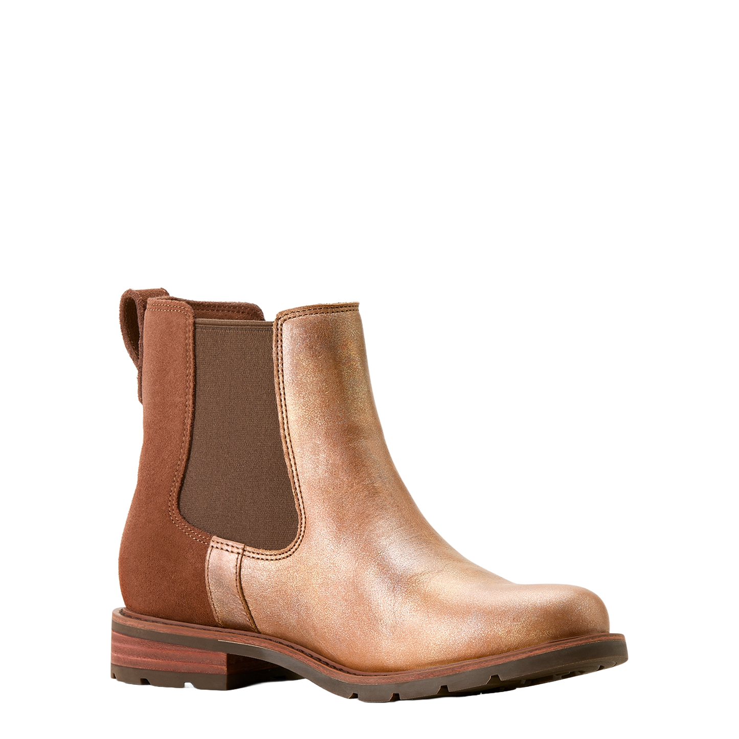 Ariat Ladies Wexford Chelsea Metallic Pearl Brown Ankle Boots 10053727