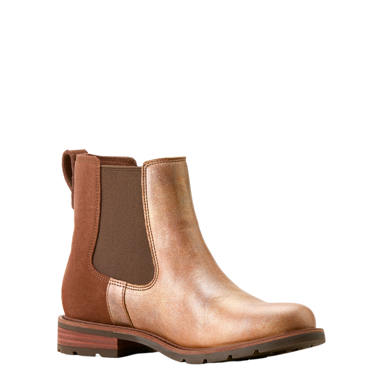 Ariat Ladies Wexford Chelsea Metallic Pearl Brown Ankle Boots 10053727