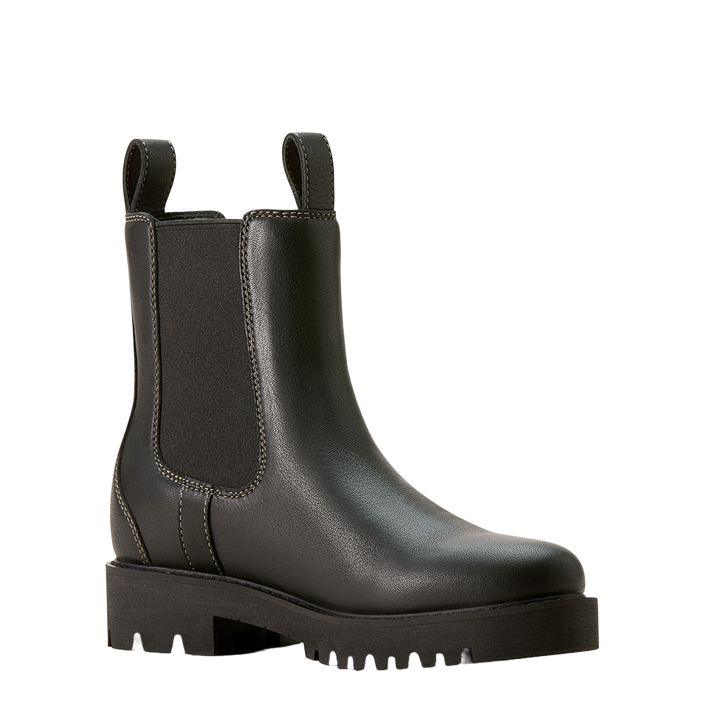 Ariat Ladies Wexford Lug Mid Jet Black Waterproof Chelsea Boot 10053771