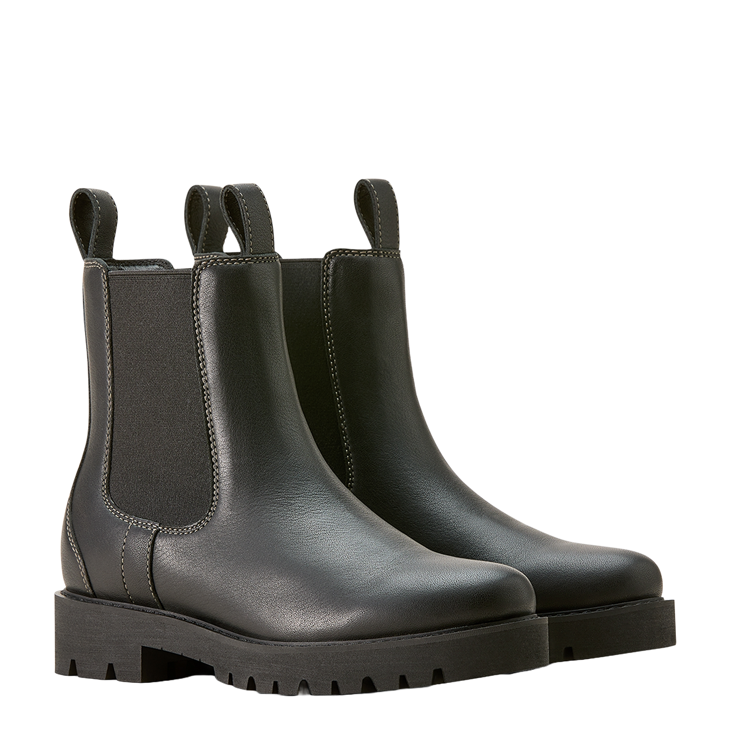 Ariat Ladies Wexford Lug Mid Jet Black Waterproof Chelsea Boot 10053771