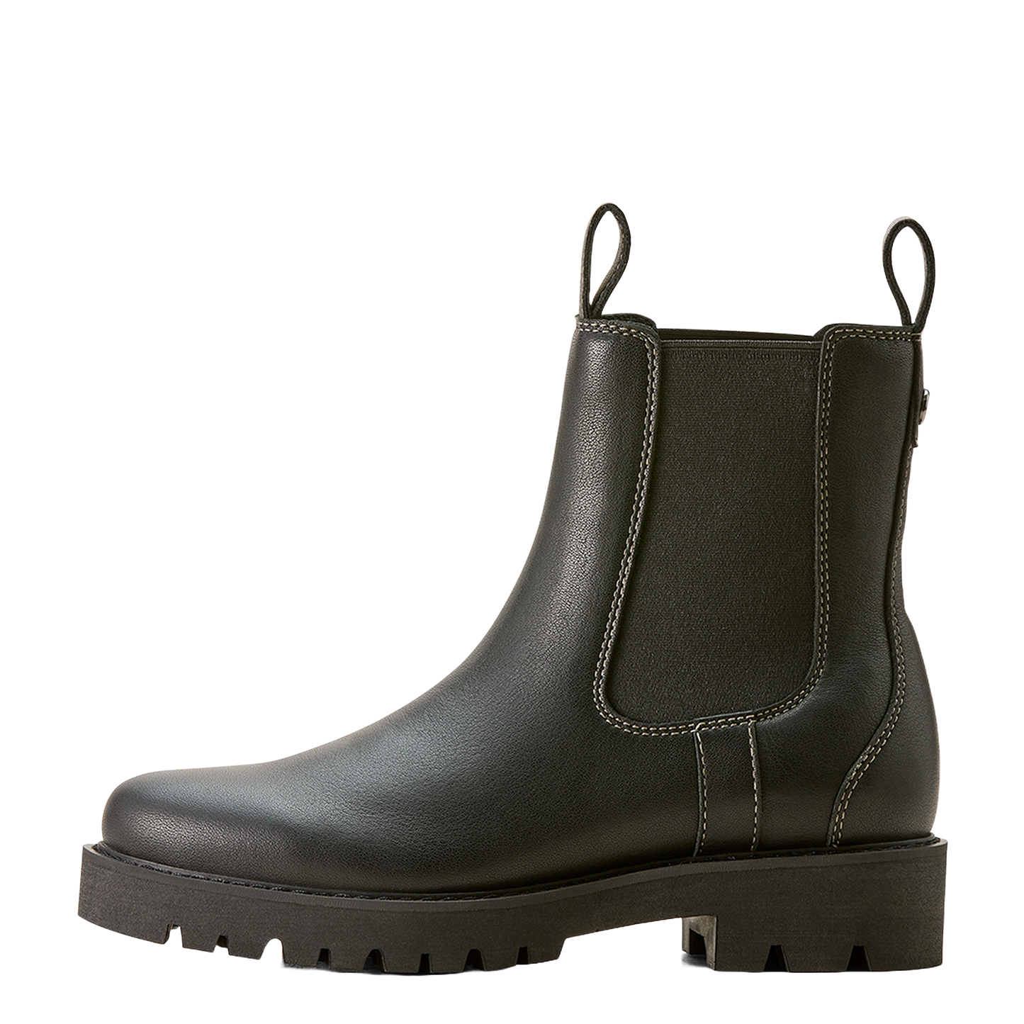 Ariat Ladies Wexford Lug Mid Jet Black Waterproof Chelsea Boot 10053771