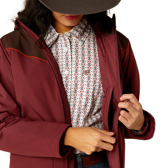 Ariat Ladies Pioneer Tawny Port/Chocolate Plum StretchShell Jacket 10052438