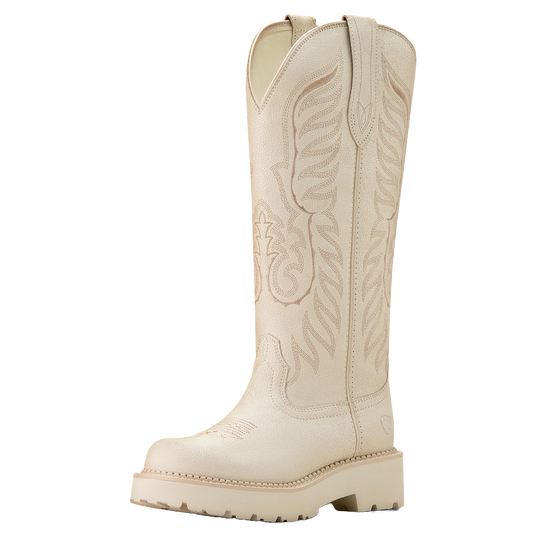 Ariat Ladies Tallbaby Distressed Ivory Western Boot 10053594