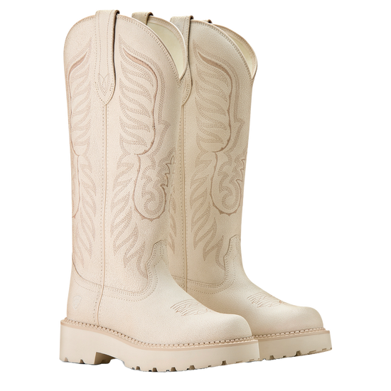 Ariat Ladies Tallbaby Distressed Ivory Western Boot 10053594
