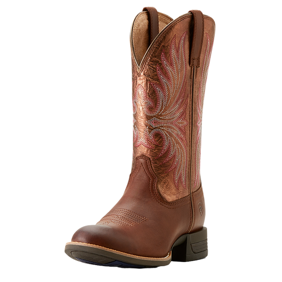 Ariat Ladies Ranahan Embroidered Sienna Saddle Brown Western Boot 10053601