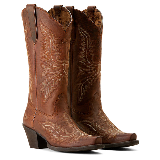 Ariat Ladies Round Up Collins Rafter Tan Western Boot 10053788