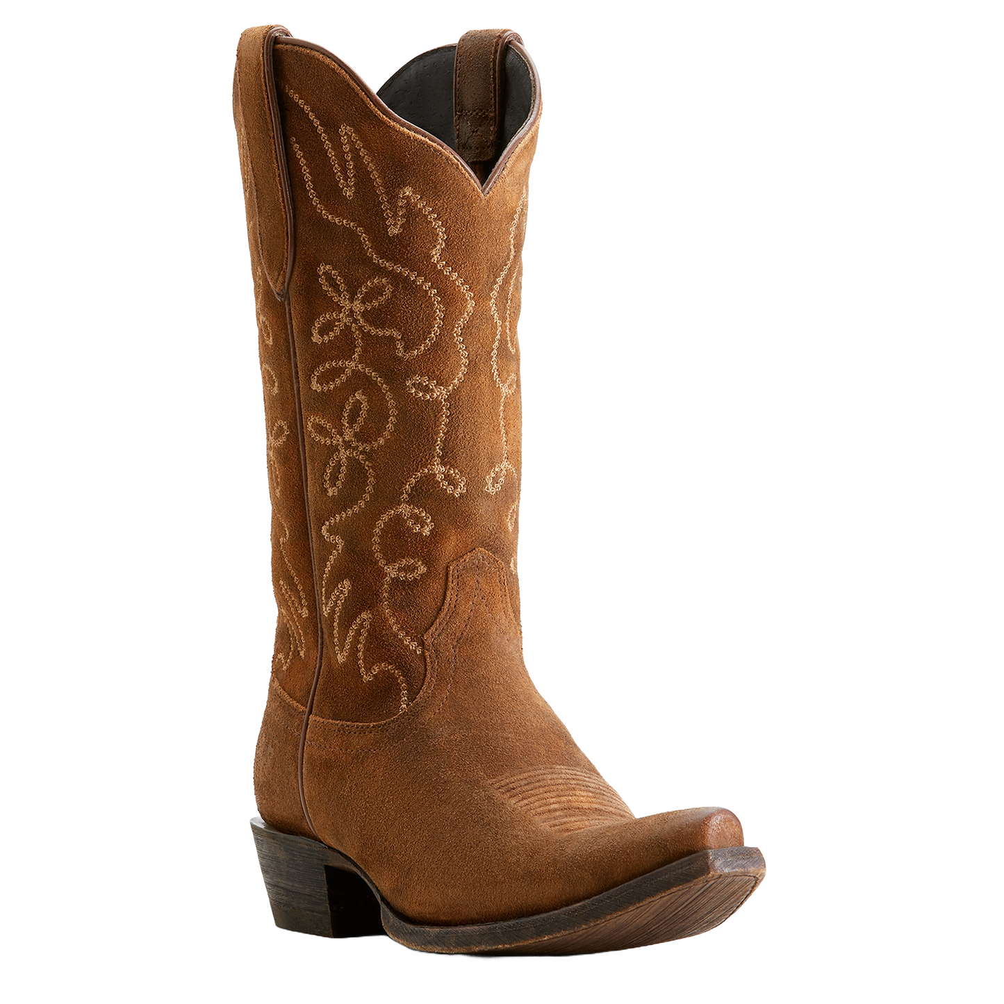 Ariat Ladies Jukebox Dark Ginger Suede Western Boots 10053790