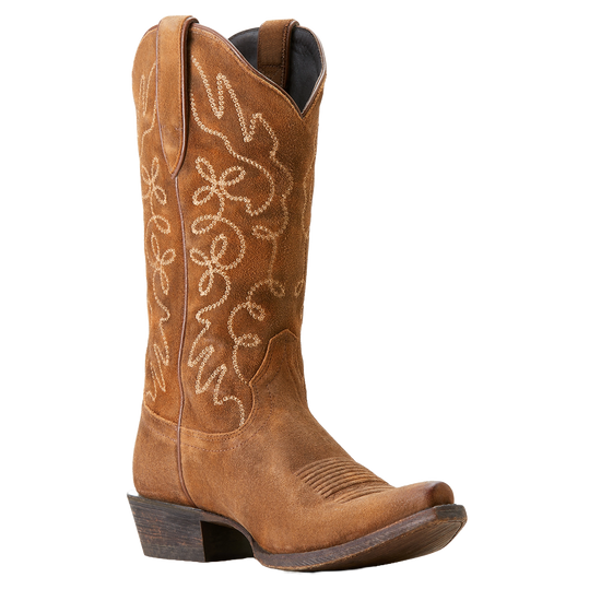 Ariat Ladies Jukebox Dark Ginger Suede Western Boots 10053790