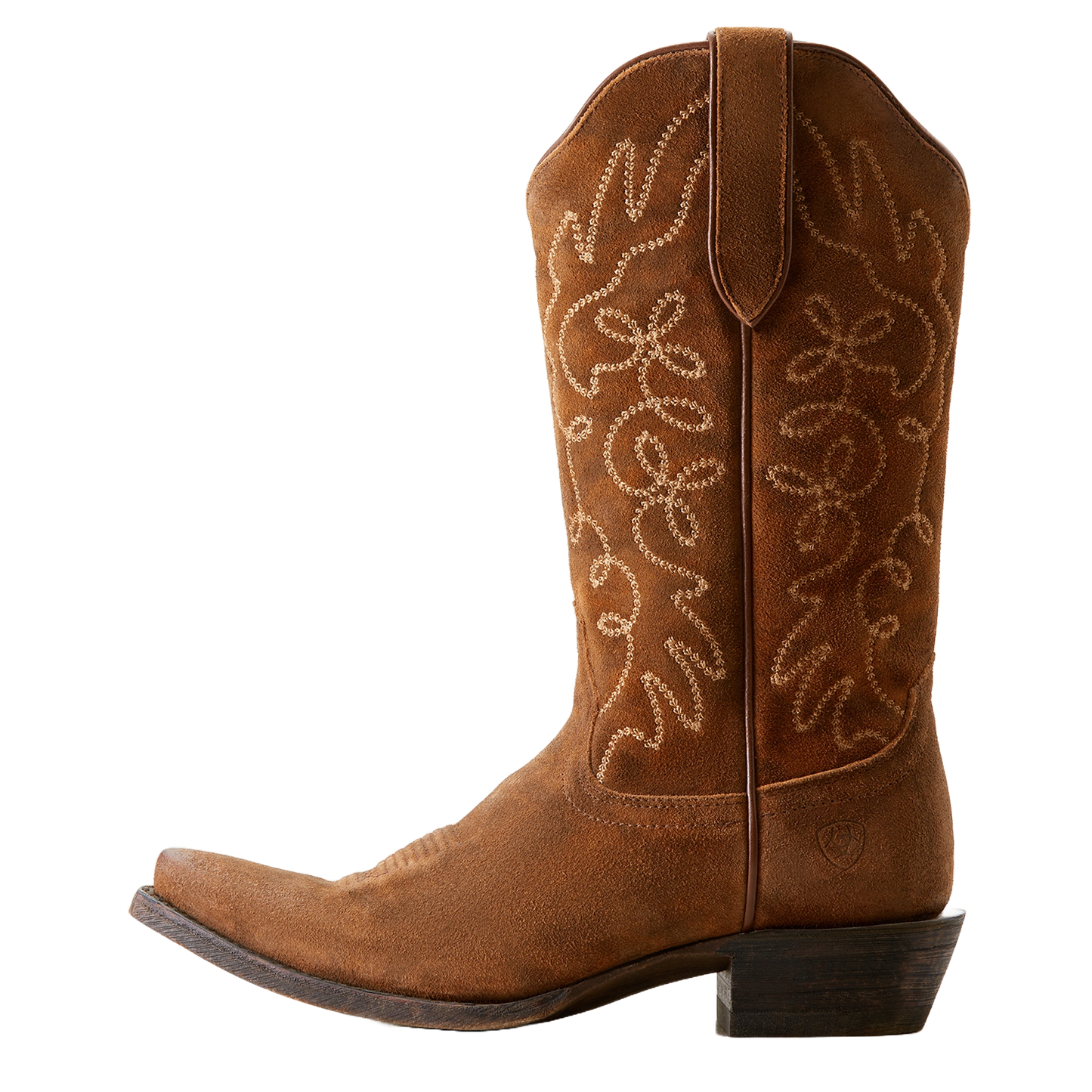 Ariat Ladies Jukebox Dark Ginger Suede Western Boots 10053790