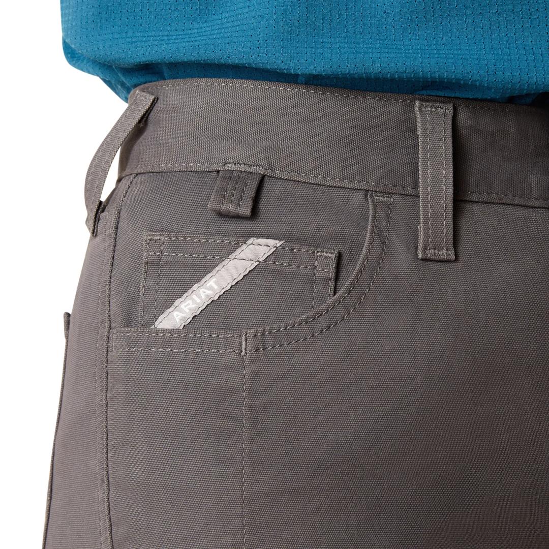 Ariat Ladies Rebar PR DuraStretch Made Tough Double Front Rebar Grey Straight Pant 10050620 detail01