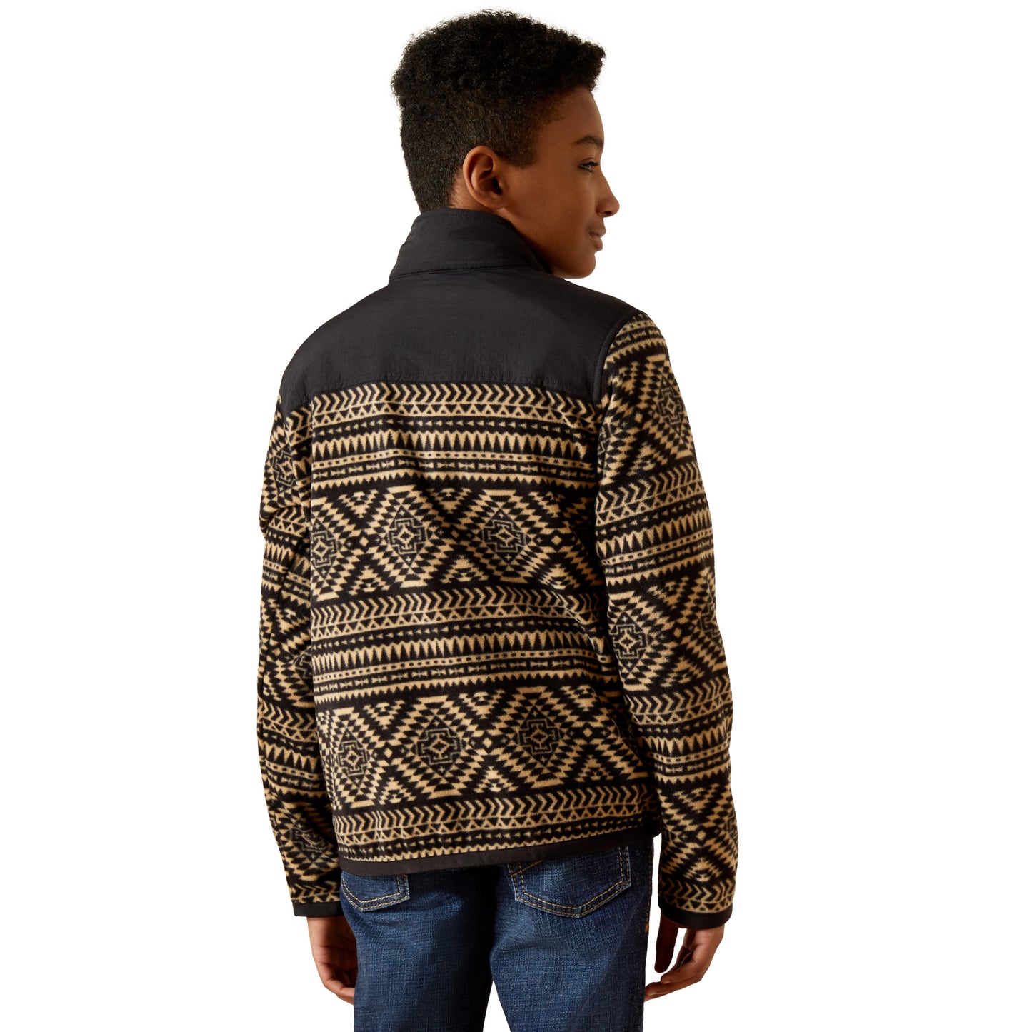 Ariat Youth Boy's Basis Black Southwest Quarter Zip Sweatshirt 10063765