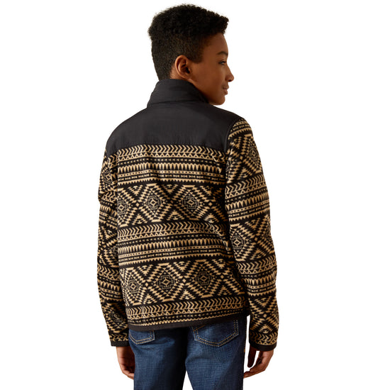 Ariat Youth Boy's Basis Black Southwest Quarter Zip Sweatshirt 10063765