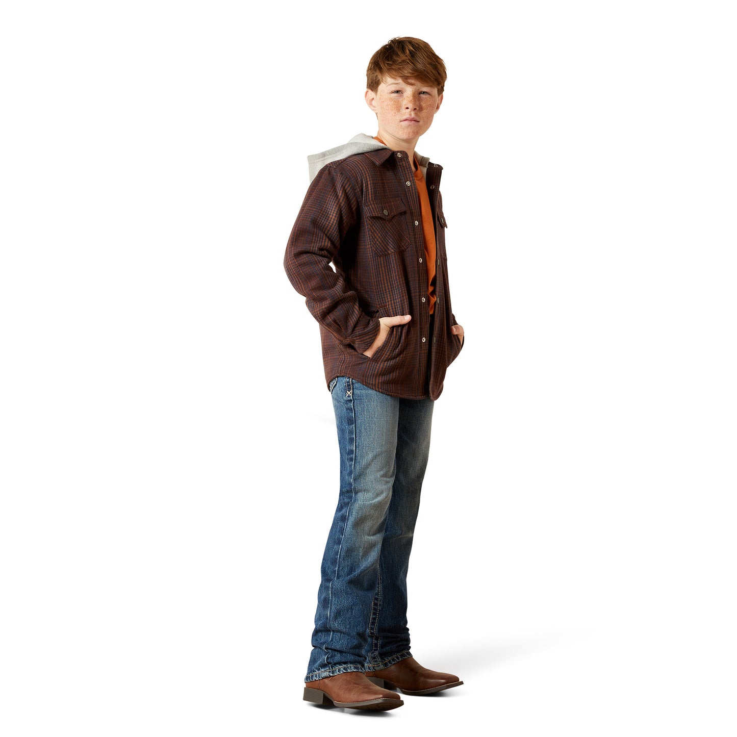 Ariat Youth Boy's Holbrook Retro Brown Shirt Jacket 10065846