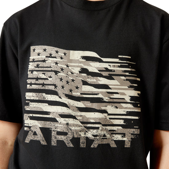 Ariat Youth Boy's Freedom Flag Black T-Shirt 10065980