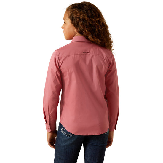 Ariat Youth Girl's Team Kirby Mauvewood Button Down Shirt 10062682
